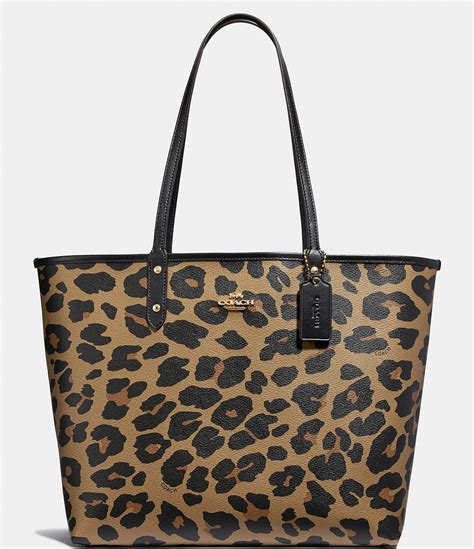 coach leopard city tote